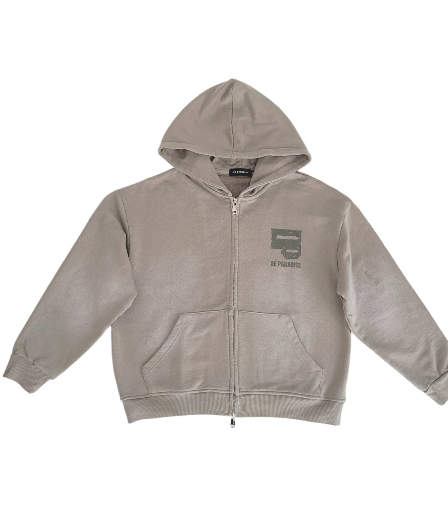 Grey “DP” Zip Up Hoodie